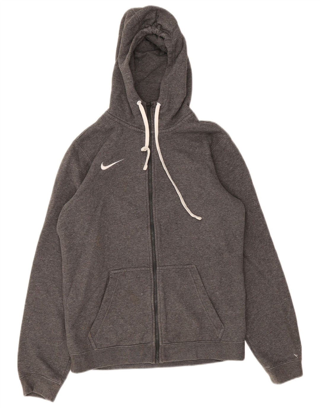 Nike Pull à capuche zippé pour homme Petit coton gris