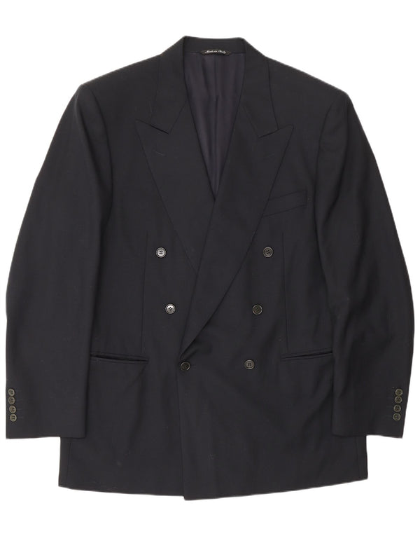 Canali Veste blazer à double boutonnage Milano pour homme IT 50 Large Bleu marine