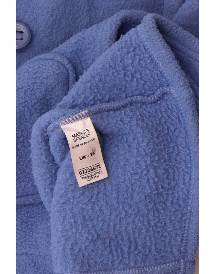 Marks & Spencer Veste polaire pour femme UK 14 Large Bleu Polyester