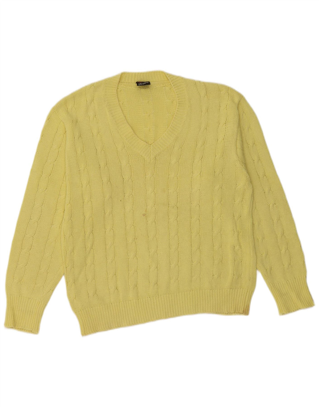 C&A Pull Col V Homme Jaune Moyen