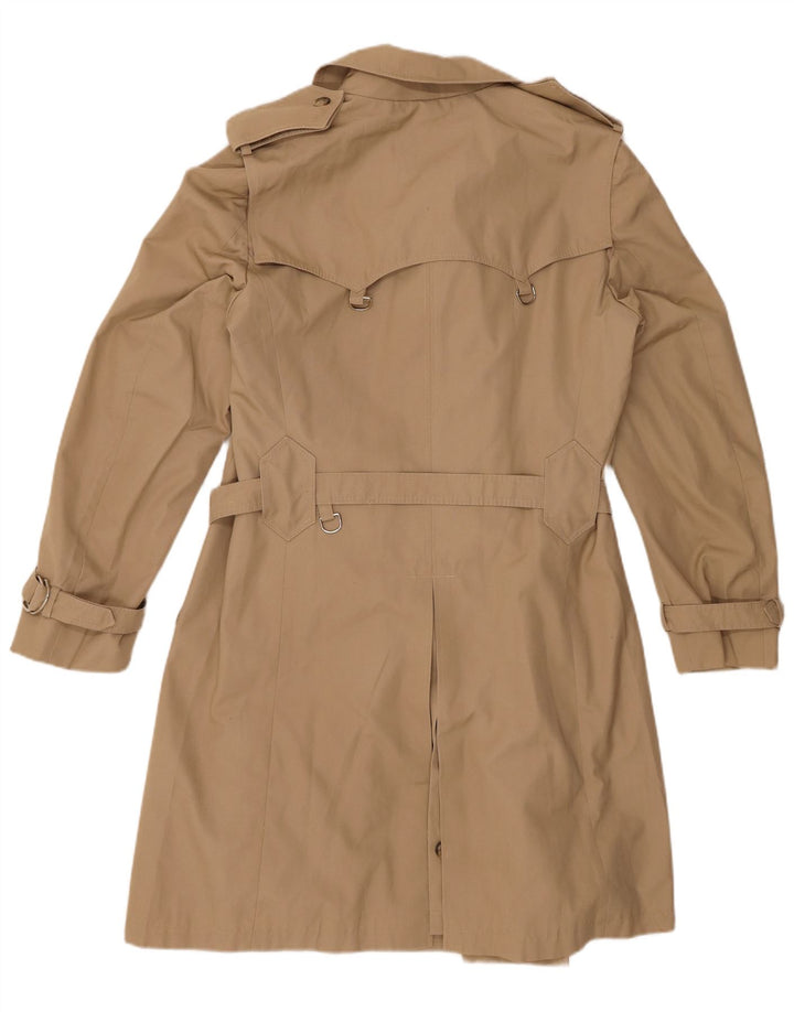 vintage Femme Trench Coat UK 12 Moyen Beige Synthétique