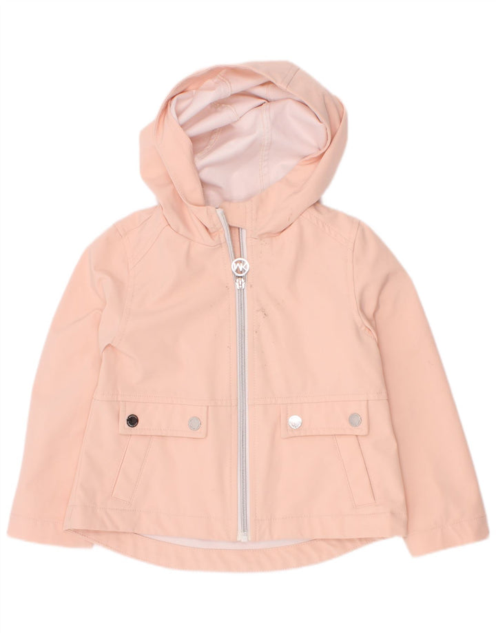 Michael Kors Veste de pluie à capuche pour fille 3-4 ans Rose Polyester
