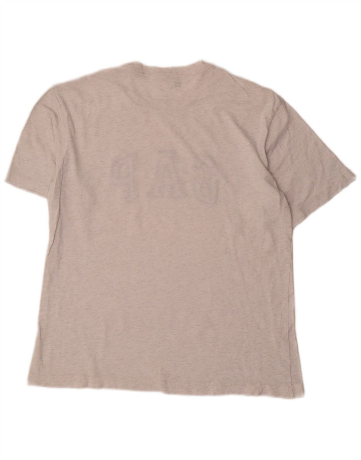 Gap T-Shirt Graphique Homme Gris Moyen Moucheté Coton