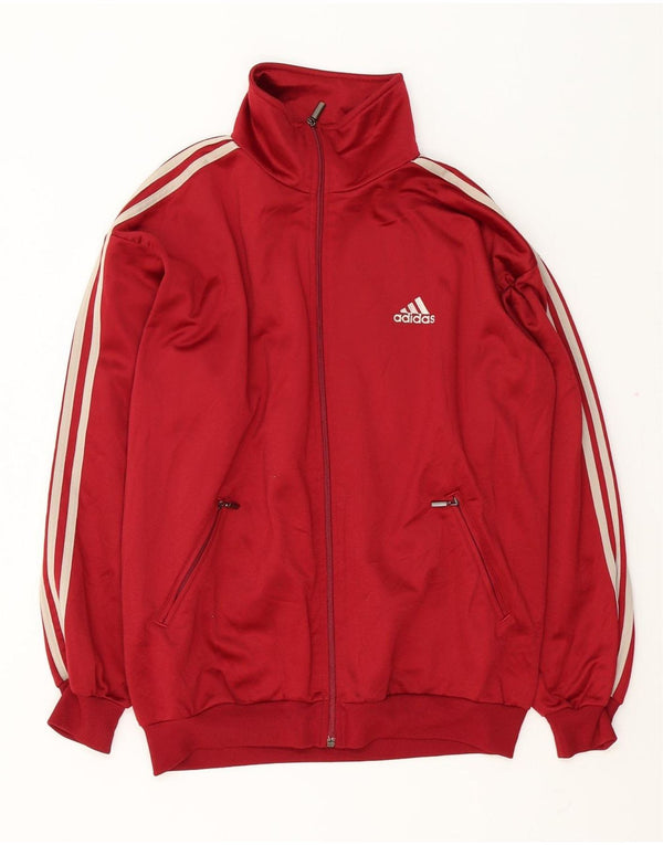 ADIDAS Veste de survêtement pour homme UK 40/42 Rouge moyen Polyester