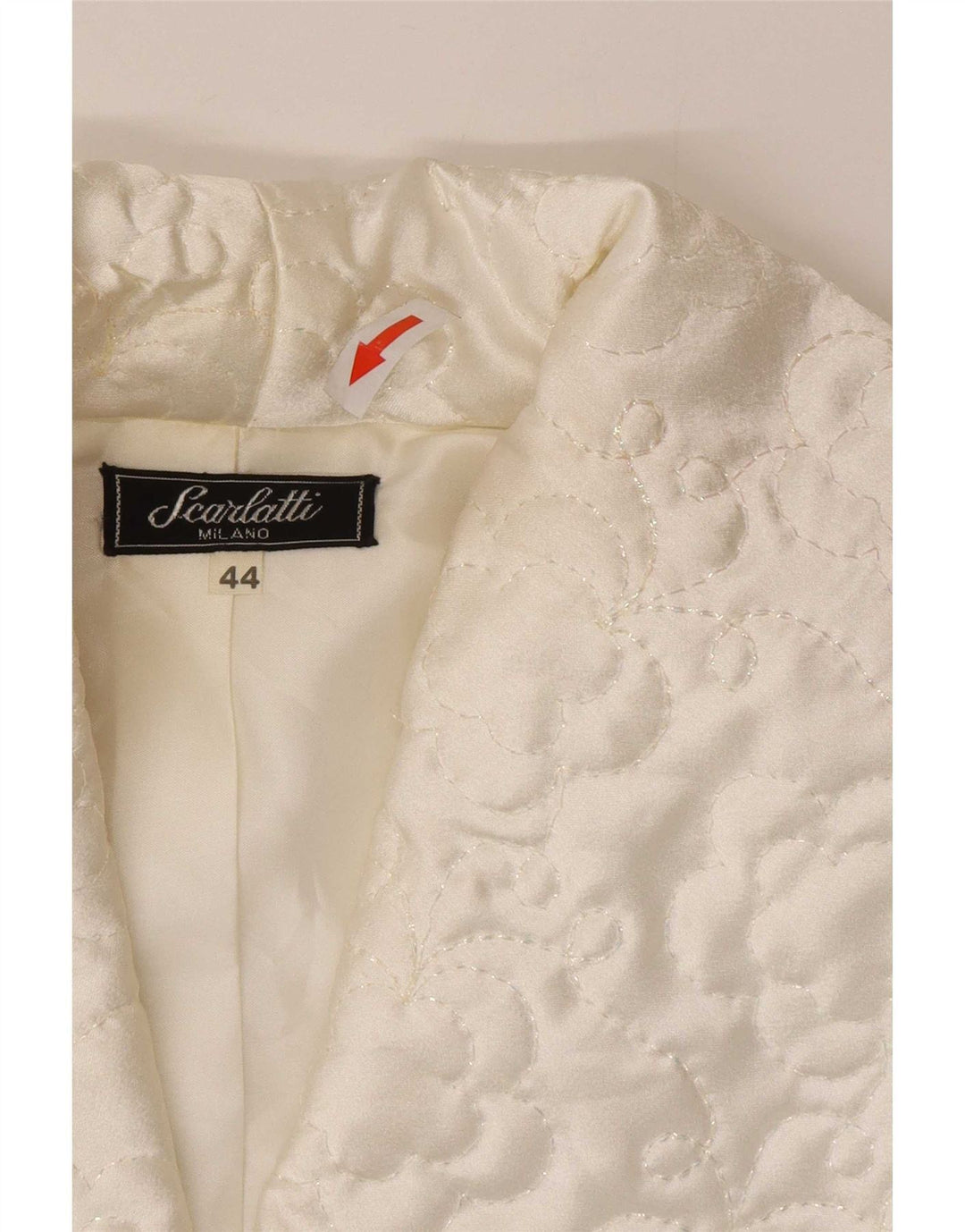 vintage Femme 2 Pièces Jupe Ensemble IT 44 Moyen W28 Viscose Blanche