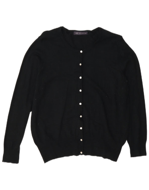 Marks & Spencer Pull Cardigan Femme UK 16 Large Viscose Noir