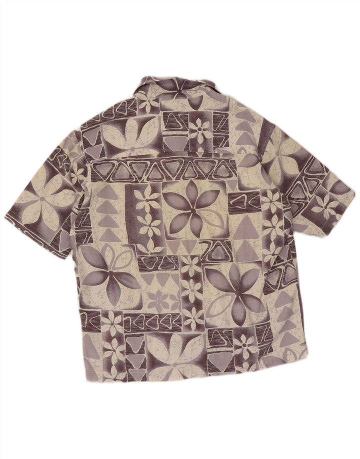 Unlimited Chemise à Manches Courtes Homme Violet Moyen Floral