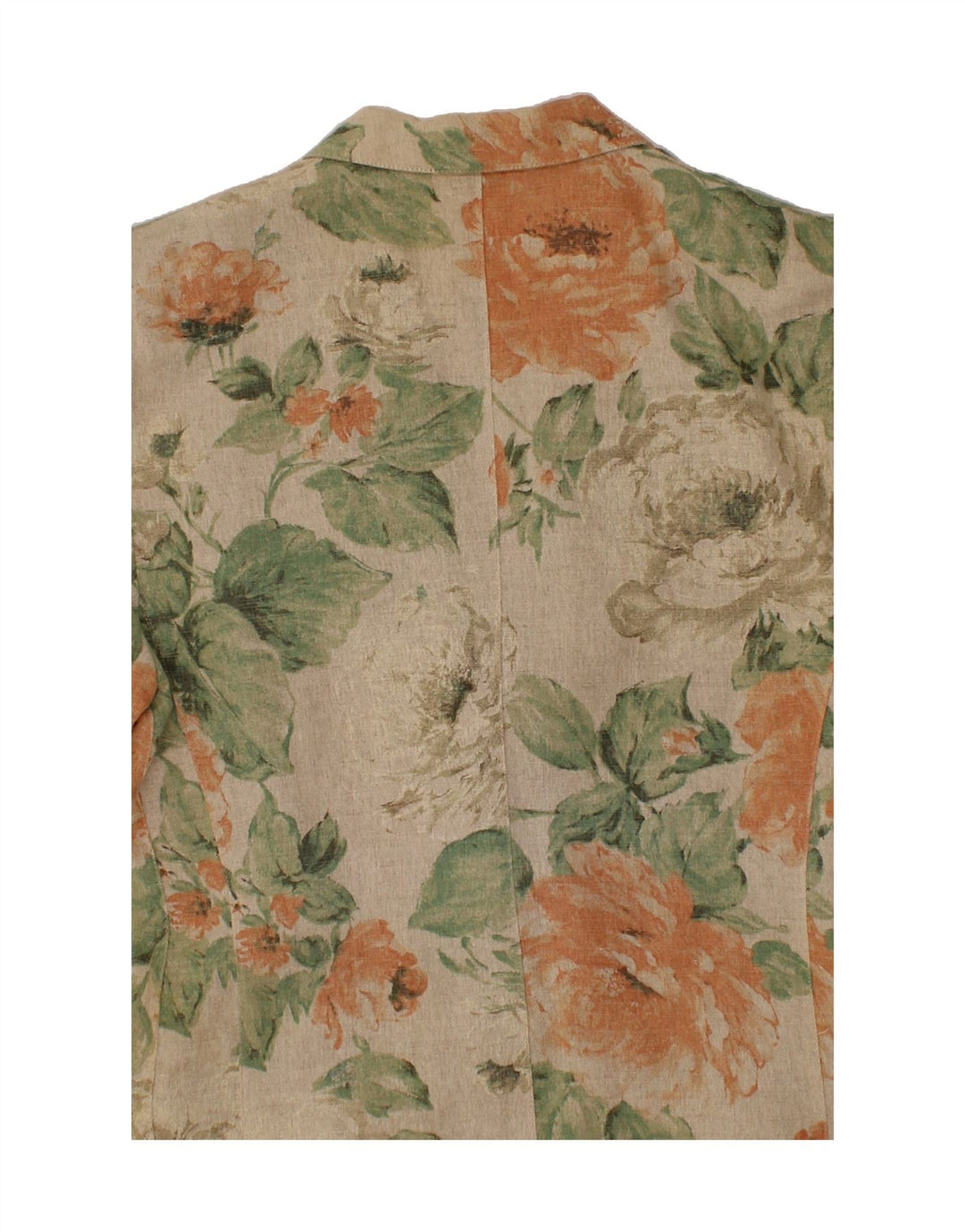 VINTAGE Womens Short Sleeve Blazer Jacket IT 44 Medium Grey Floral Vintage Vintage and Second-Hand Vintage from Messina Hembry 