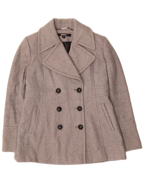 Dkny Caban Femme US 6 Laine Gris Moyen
