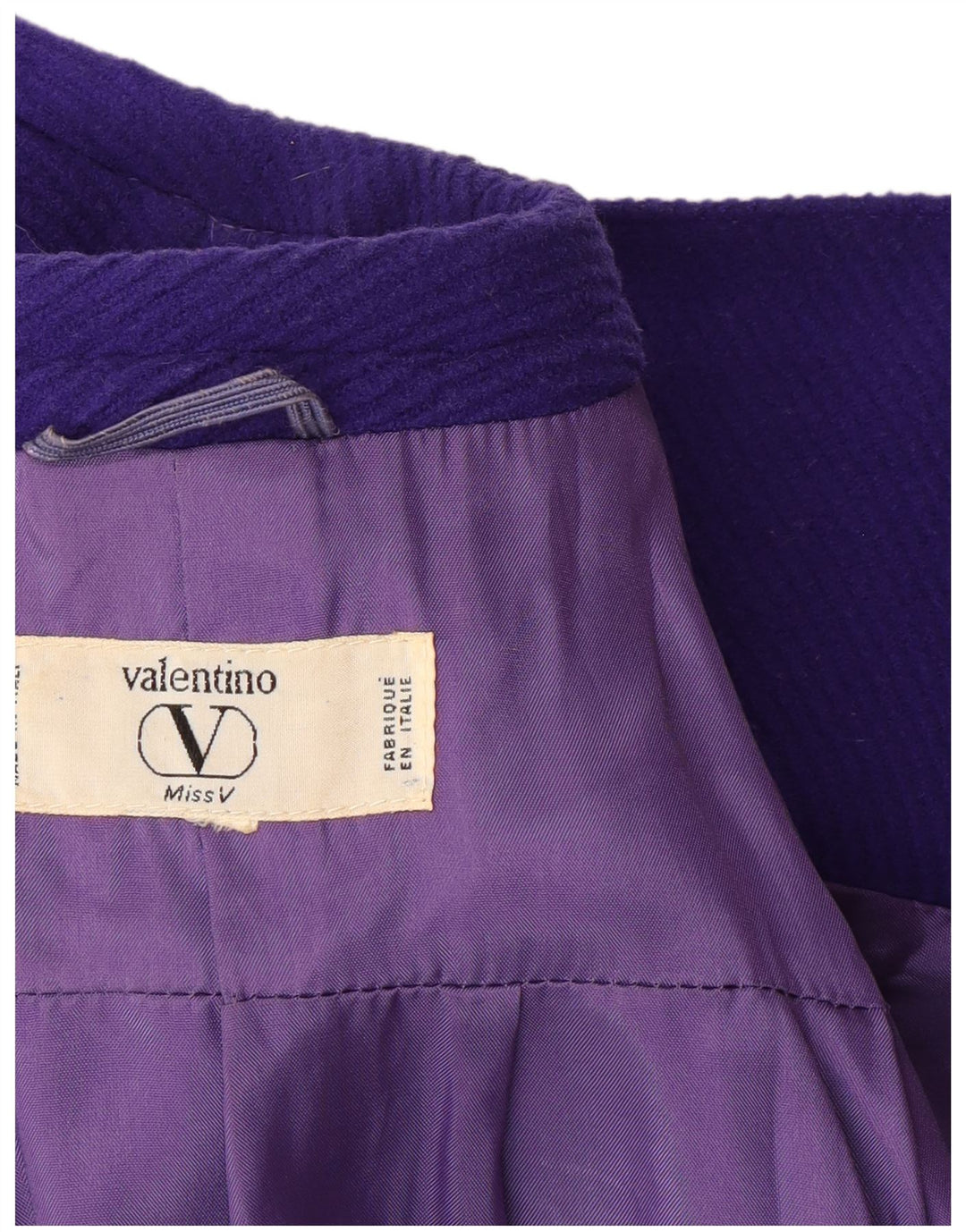 VALENTINO Manteau Miss V pour femme UK 20 2XL Violet Laine Classique
