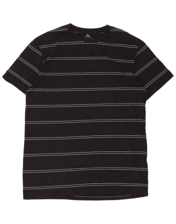 Rip Curl T-shirt coupe standard pour homme en coton rayé noir moyen