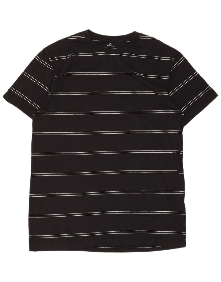 Rip Curl T-shirt coupe standard pour homme en coton rayé noir moyen