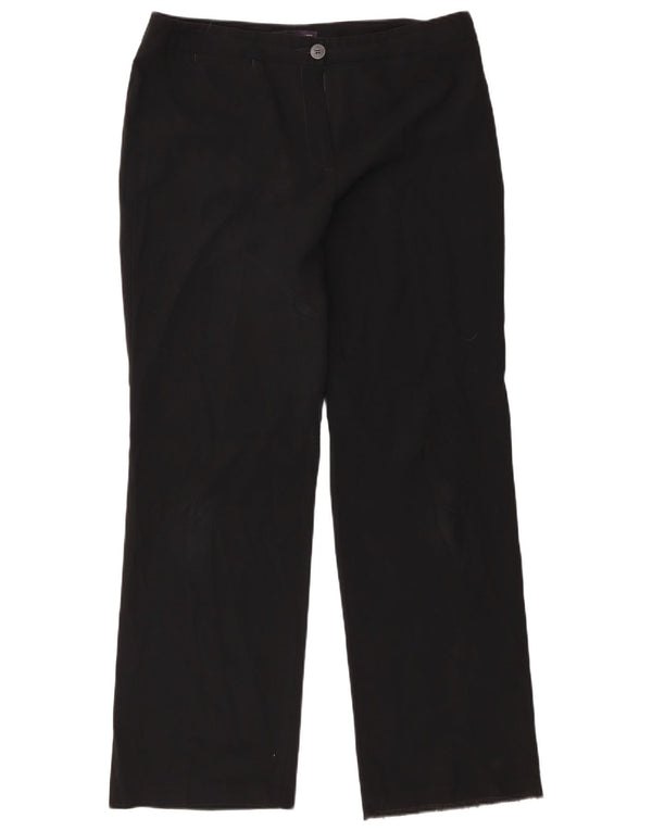 Marks & Spencer Pantalon droit décontracté pour femme UK 14 Large W34 L31 Noir