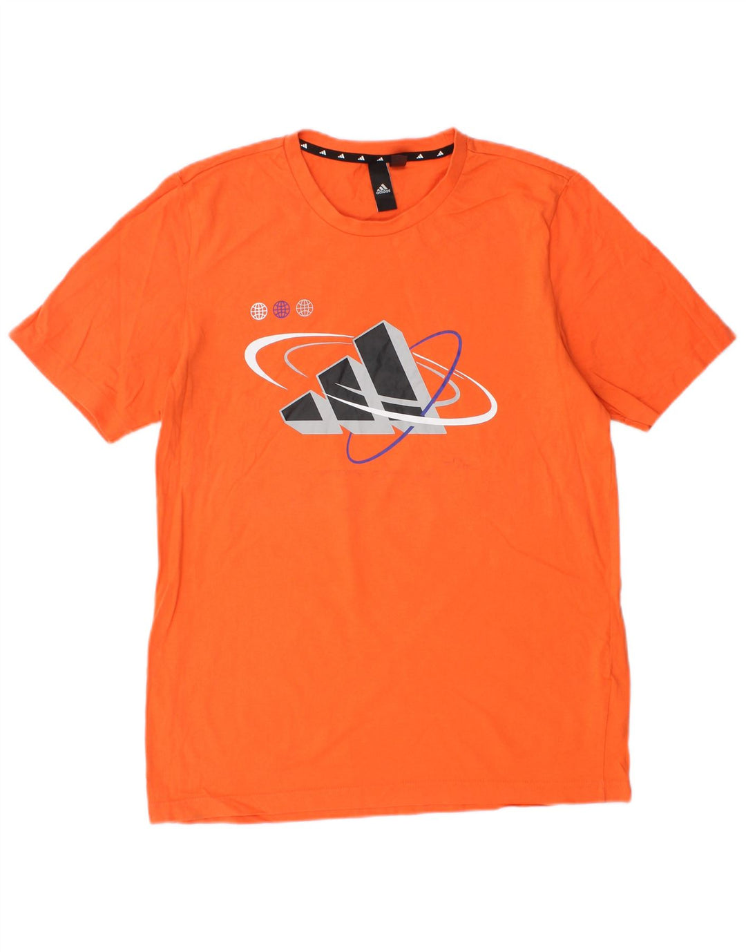 Adidas T-shirt graphique pour homme Petit coton orange