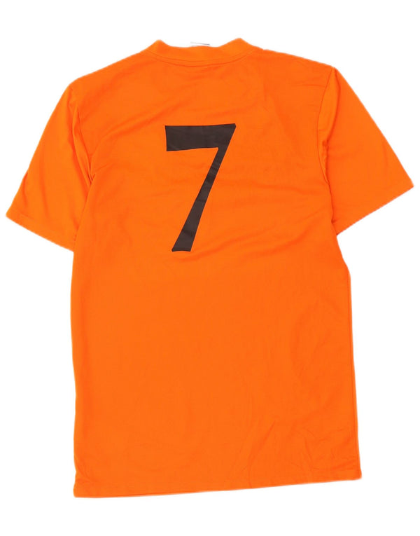 Nike Mens Dri Fit Graphic T-Shirt Top Small Orange Colourblock Polyester