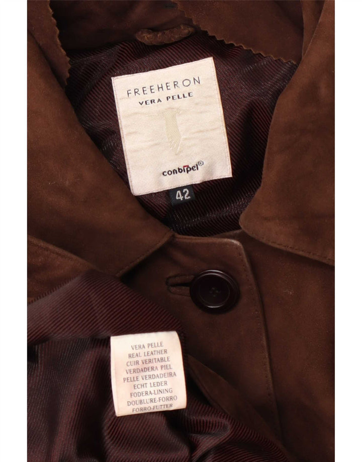 Conbipel Manteau en Daim Free Heron Femme IT 42 Cuir Marron Moyen