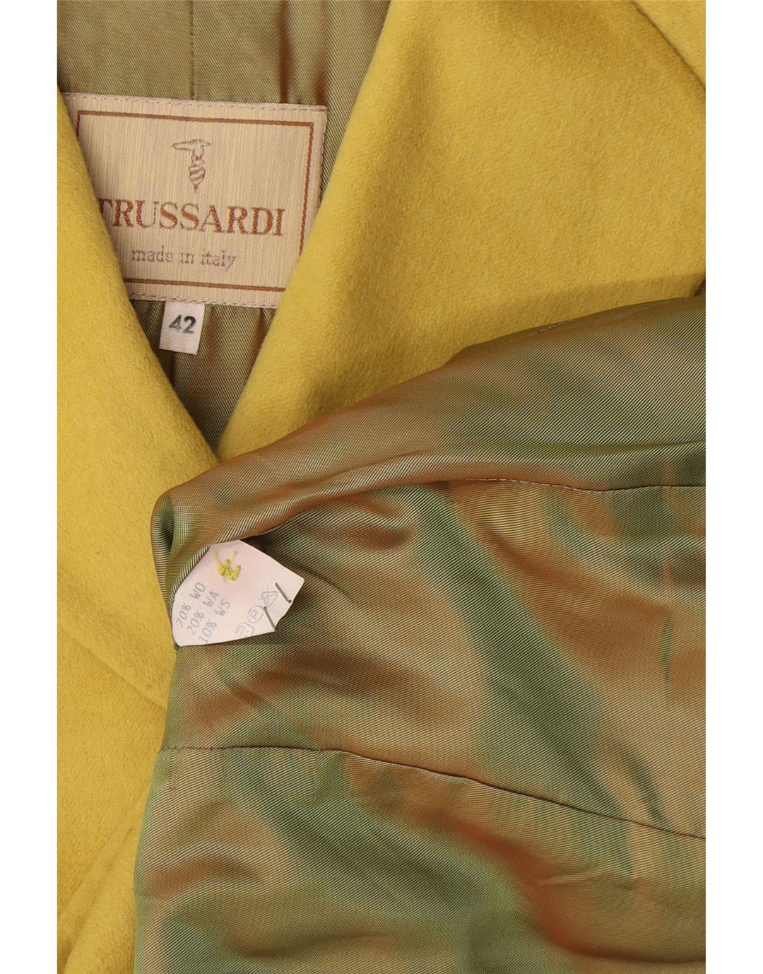 Trussardi Veste Blazer À Manches 3/4 Femme IT 42 Jaune Moyen