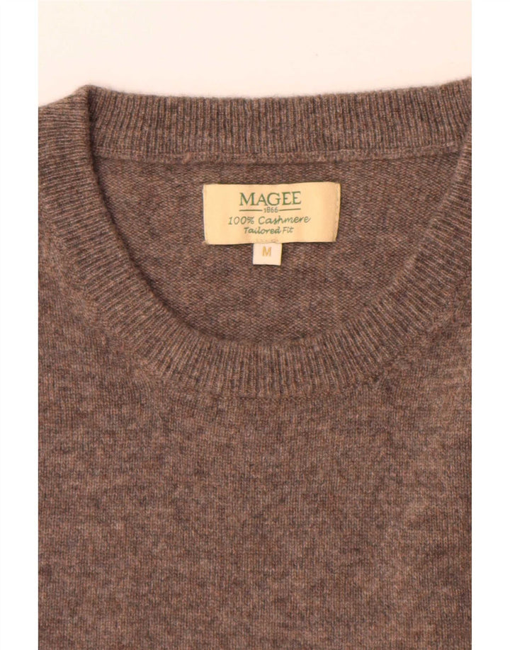 Magee Pull col rond homme en cachemire moucheté marron moyen