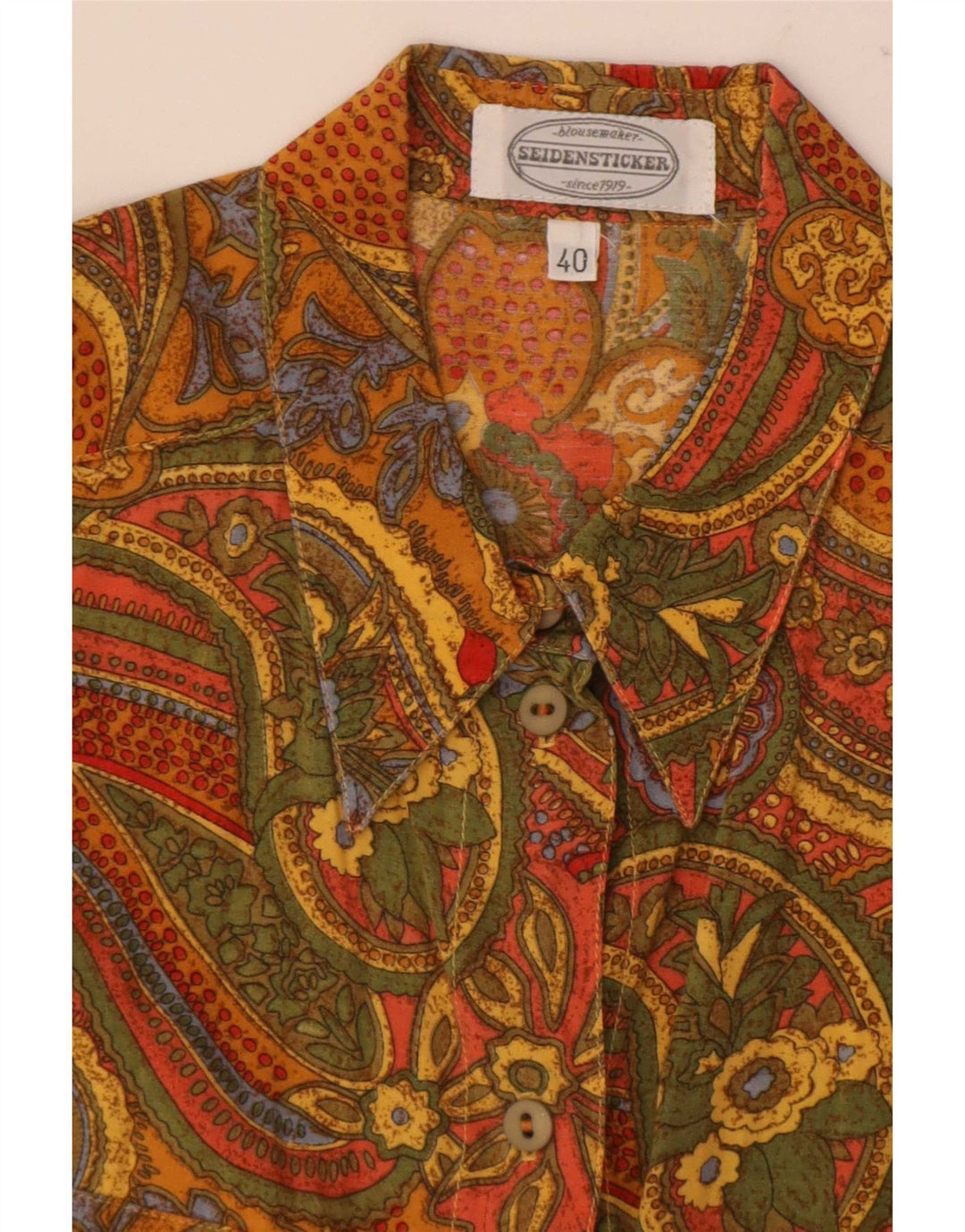 Chemise surdimensionnée femme vintage EU 40 Medium Multicolore Paisley