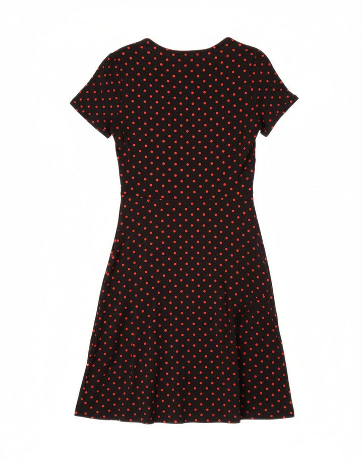 JOE BROWNS Womens A-Line Dress UK 12 Medium  Black Polka Dot