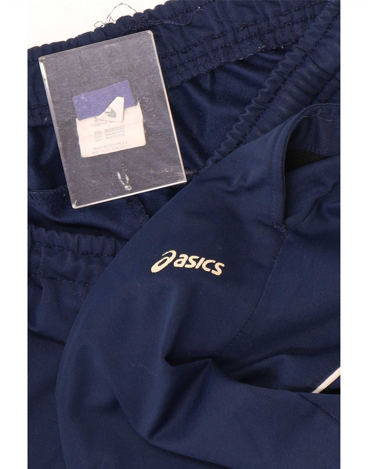 Asics Pantalon de survêtement court pour homme Large Bleu marine Polyester