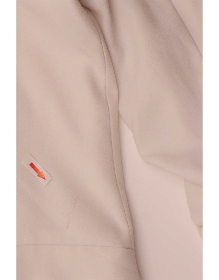 Zara Veste blazer ouverte à manches 3/4 pour femme UK 14 Polyester blanc moyen