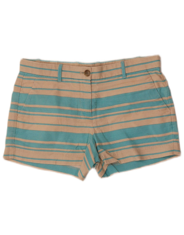 Gap Short Chino Femme UK 4 XS W28 Coton Rayé Beige