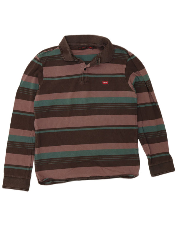 Levi's Mens Long Sleeve Polo Shirt Medium Multicoloured Striped