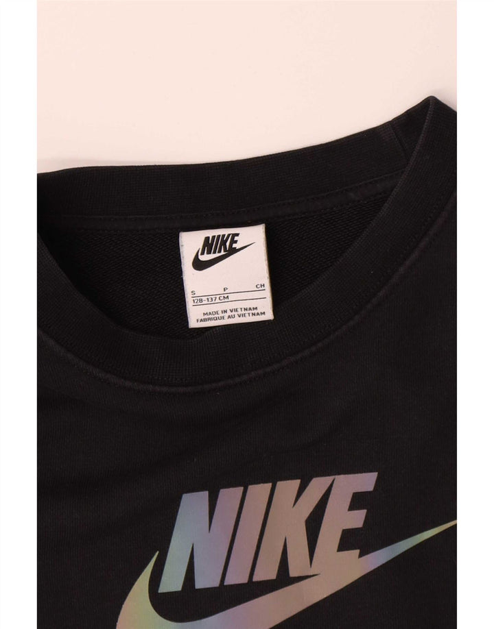 Nike Sweat-shirt graphique pour garçon 8-9 ans Petit Noir Colourblock
