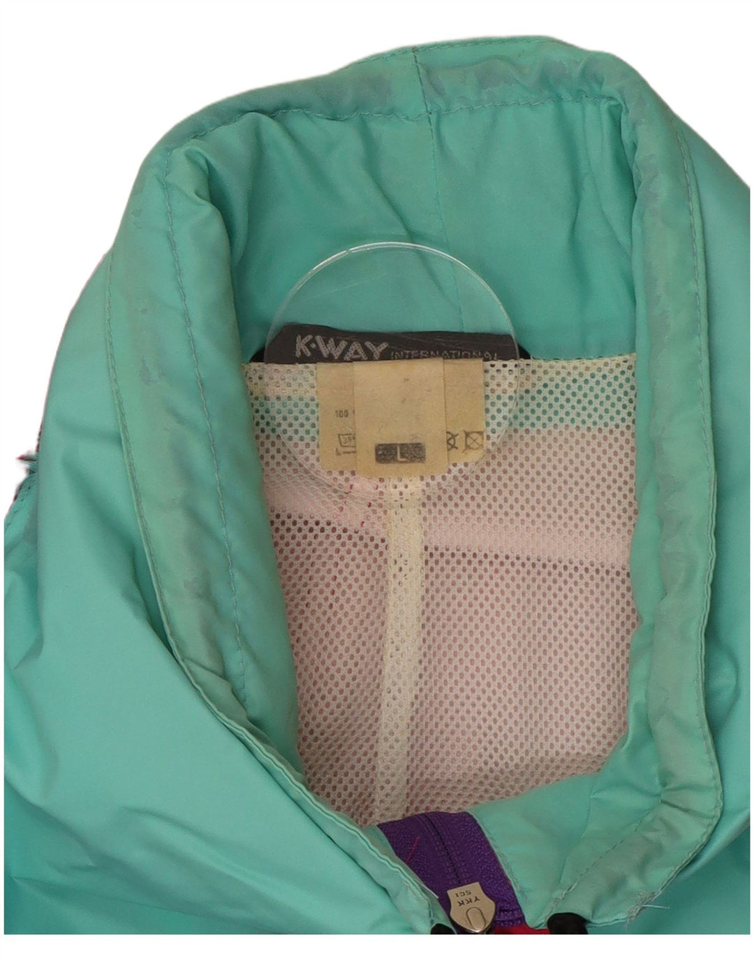 K-Way Veste de pluie pour homme UK 40 Large Multicolore Colourblock Polyamide