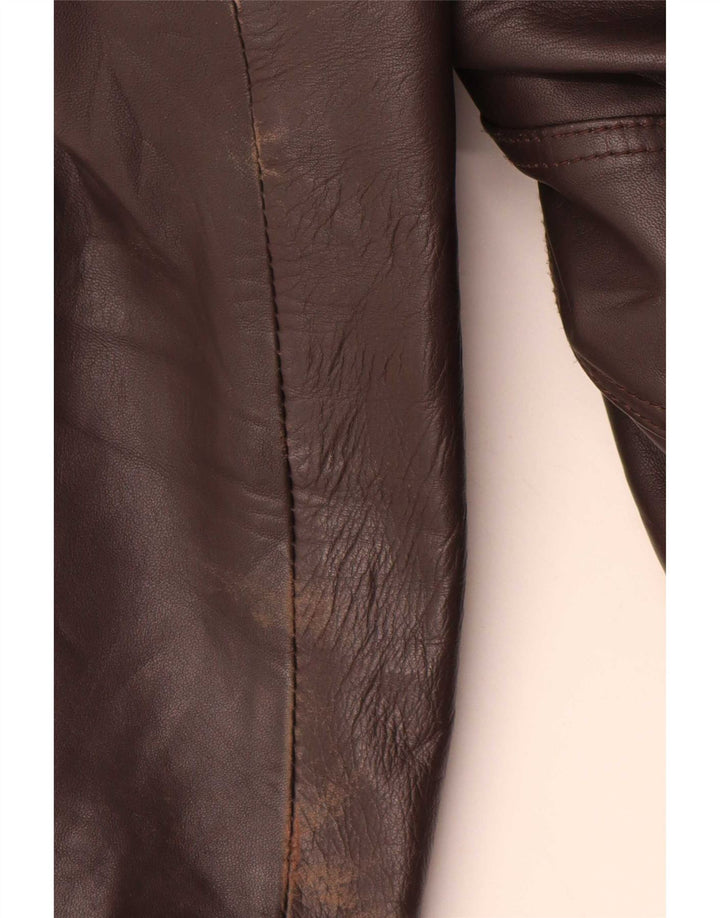 Together Veste en cuir pour homme IT 44 Marron moyen