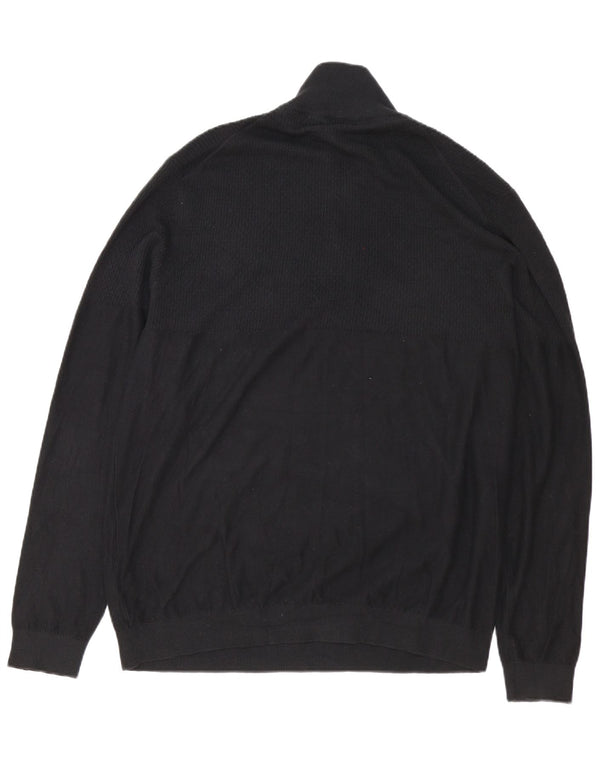 Jack & Jones Pull à col zippé pour homme 2XL Noir Coton