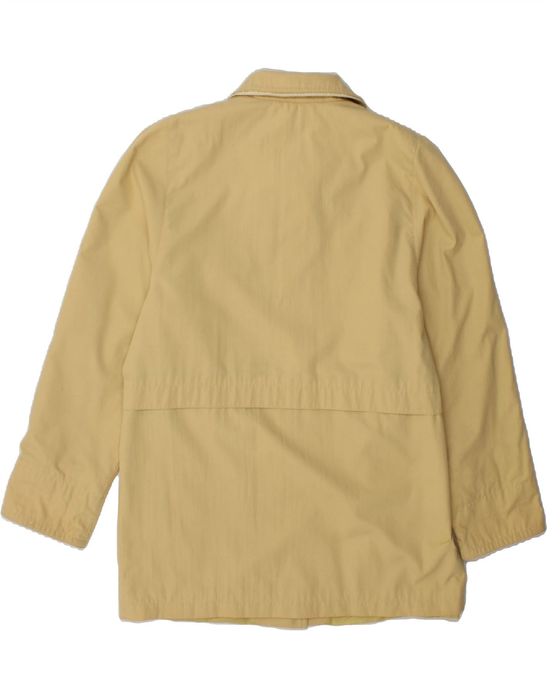 VINTAGE Womens Overcoat UK 14 Medium Yellow Polyester Vintage Vintage and Second-Hand Vintage from Messina Hembry 