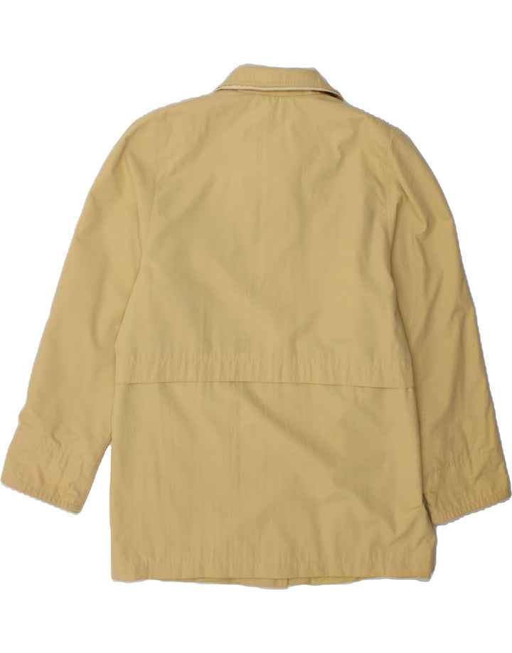 VINTAGE Womens Overcoat UK 14 Medium Yellow Polyester Vintage Vintage and Second-Hand Vintage from Messina Hembry 