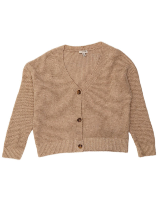 Topshop Cardigan surdimensionné pour femme UK 10 Petit Acrylique Beige