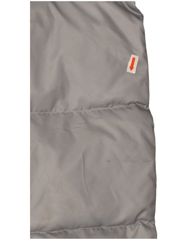 Adidas Veste matelassée à trois rayures pour homme UK 40 Large Gris Colorblock