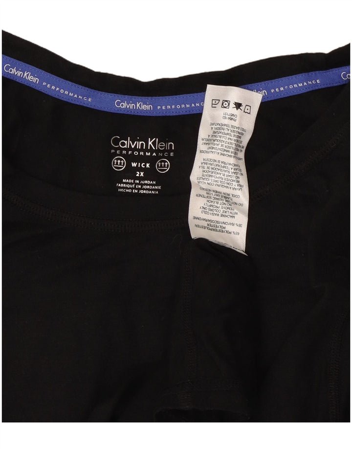 CALVIN KLEIN T-Shirt Femme Top UK 20 2XL Noir Polyester