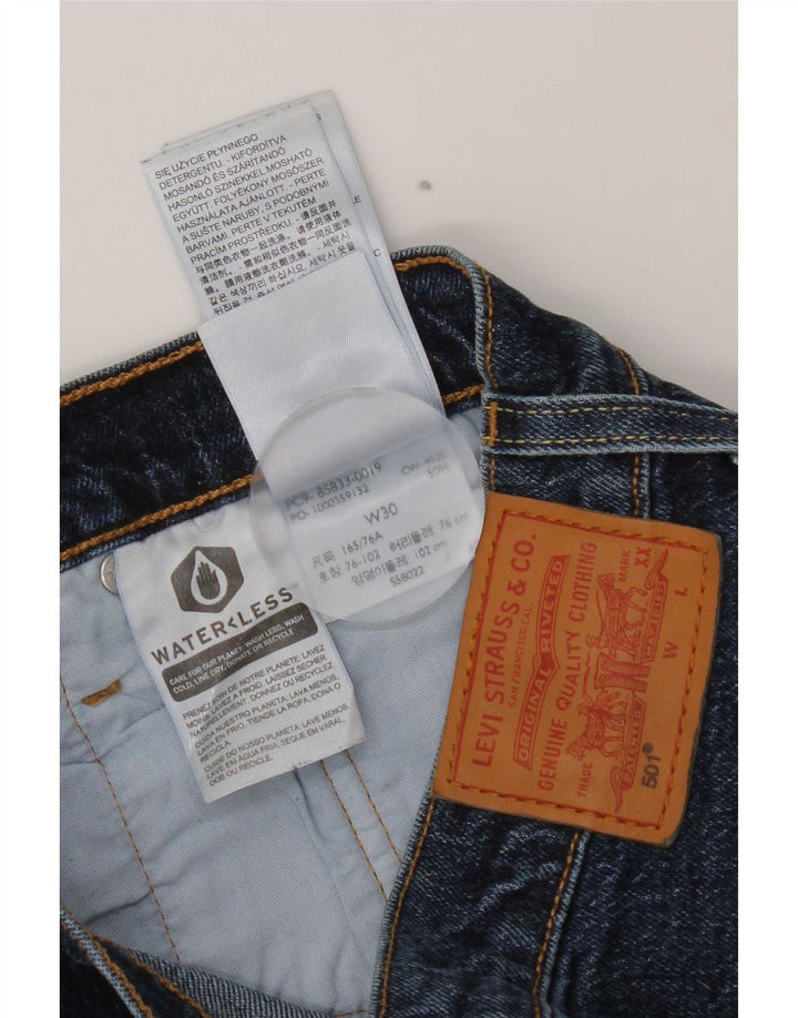 Levi's Short en Jean 501 Femme W30 Bleu Marine Moyen Coton