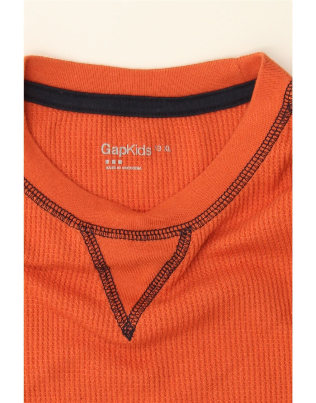 GAP Boys Top Long Sleeve 12-13 Years XL Orange Cotton Vintage Gap and Second-Hand Gap from Messina Hembry 