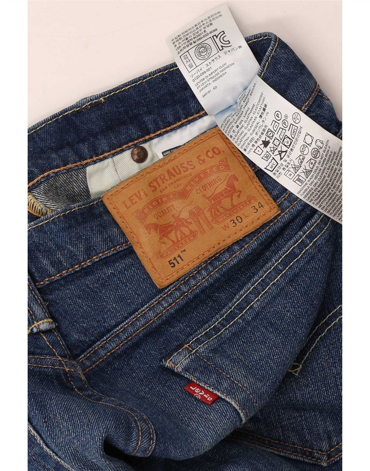 Levi's Mens 511 Slim Jeans W30 L34 Bleu Coton