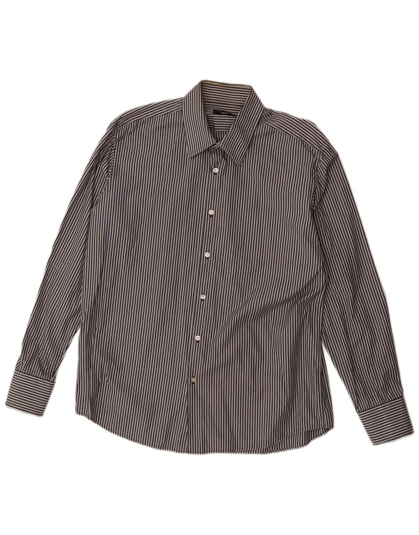 Hugo Boss Chemise Homme Taille 43 17 XL Bleu Marine Rayé