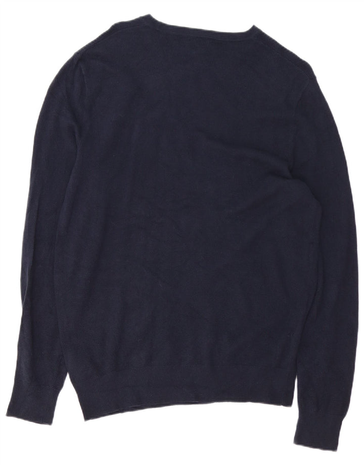 J. CREW Pull Col Bateau Homme Bleu Marine Moyen Coton