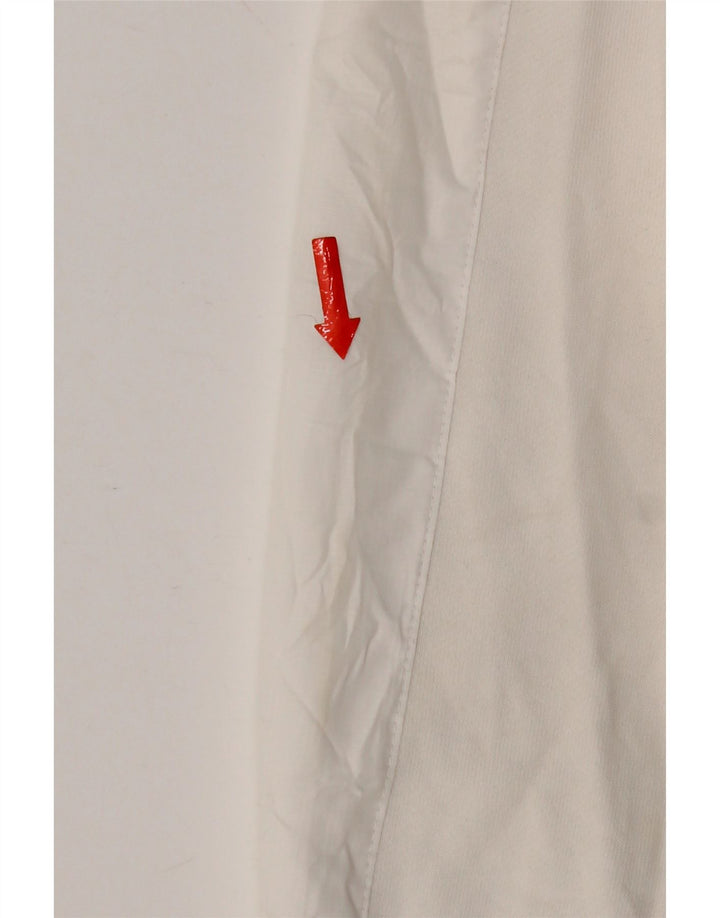 Zara Pull à capuche zippé pour homme Grand coton blanc