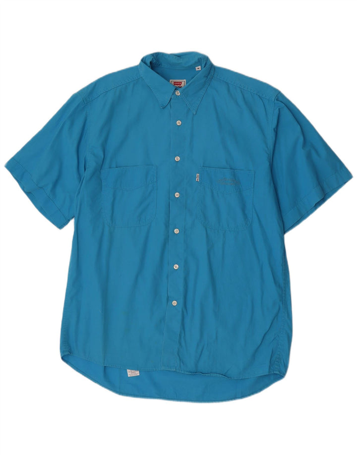 Levi's Chemise à Manches Courtes Homme Bleu Moyen Coton