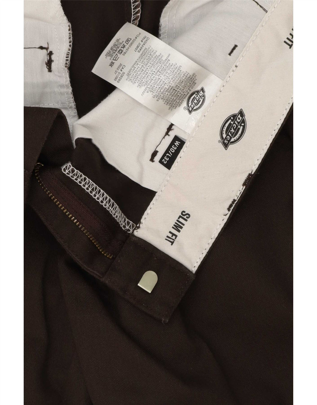 Dickies Pantalon Chino Coupe Slim Homme W30 L32 Marron Polyester