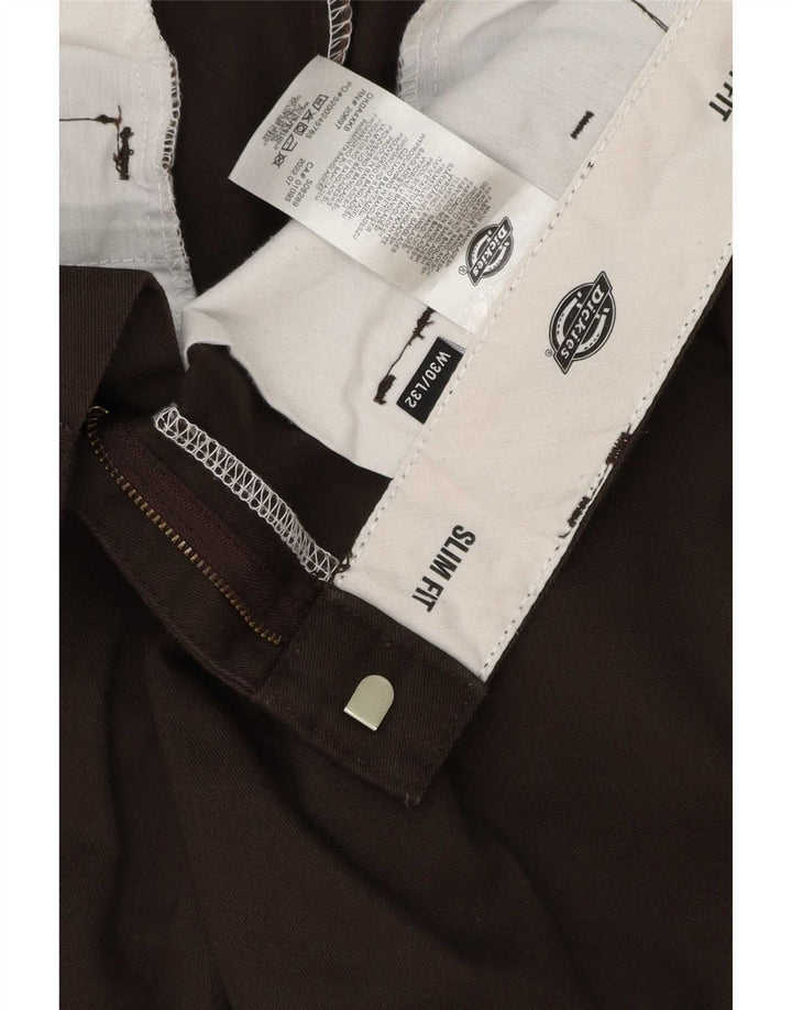 Dickies Pantalon Chino Coupe Slim Homme W30 L32 Marron Polyester