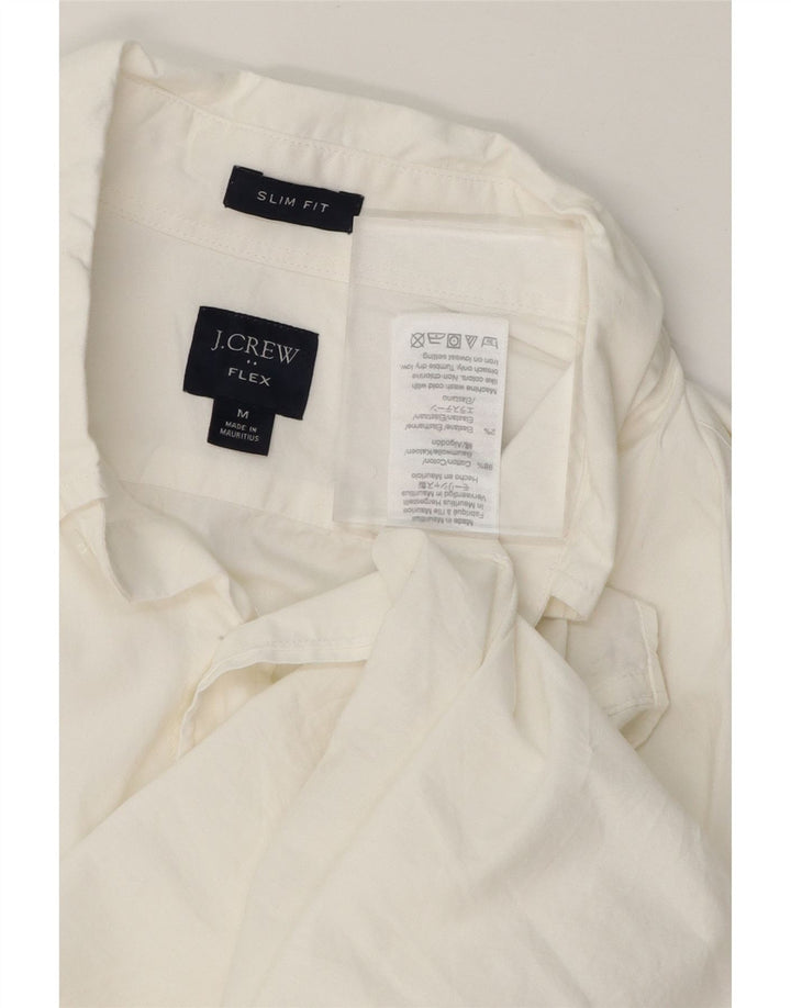 J. CREW Mens Flex Slim Fit Shirt Medium White Cotton Vintage J. Crew and Second-Hand J. Crew from Messina Hembry 