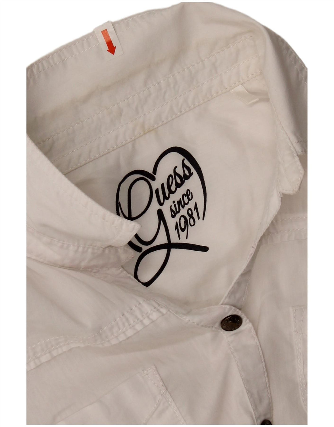 Guess Chemise Fille 11-12 ans Blanc Coton