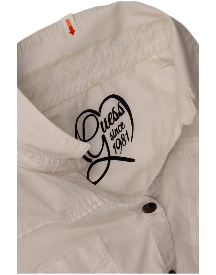 Guess Chemise Fille 11-12 ans Blanc Coton