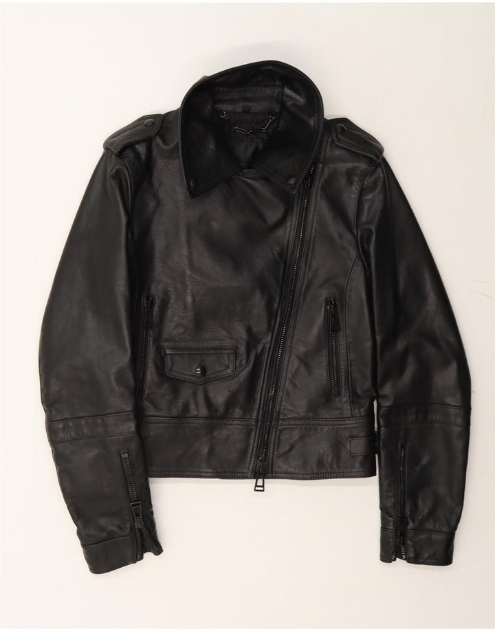 Belstaff Veste de motard en cuir pour femme IT 38 XS Noir
